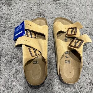 Birkenstock Light Brown Suede Sandals
